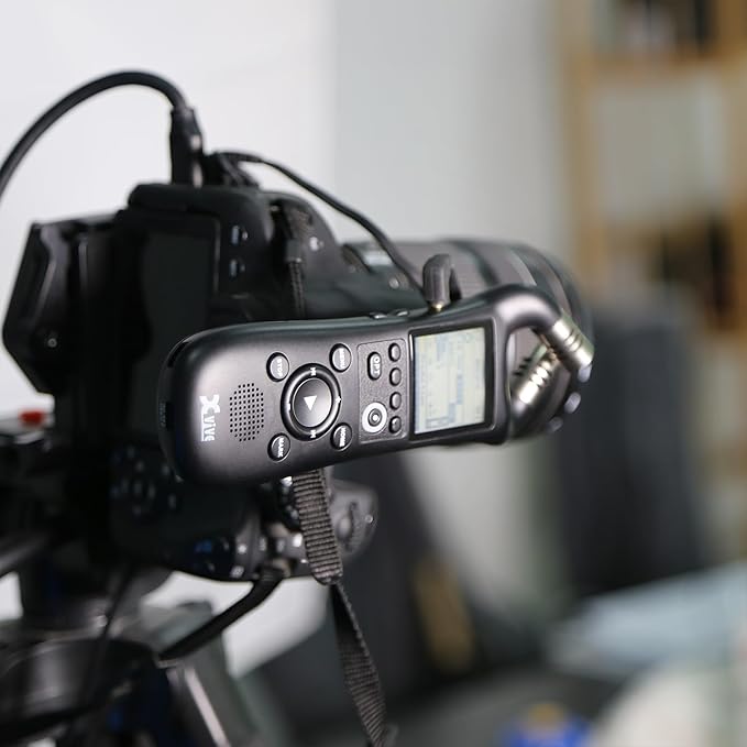 Xvive XV1-R Portable Stereo Audio Recorder with 32-Bit Float, X/Y Microphones, WAV/AAC Format, USB Microphone, Auto Record, for Musicians, Podcasters, Filmmakers
