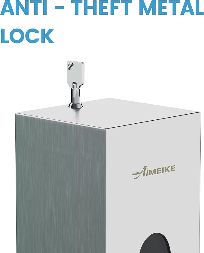 Automatic Touchless 304 Stainless Steel Wall Mounted Soap Dispenser, 800ml (27 fl oz) Commercial Battery Operated Hands-Free for Restaurant, School, Office & Public Restrooms