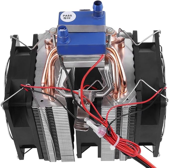 DC 12V Thermoelectric Cooler Peltier System Semiconductor Refrigeration Water Chiller Cooling Device for Fish Tank (120W for 30L Tank)