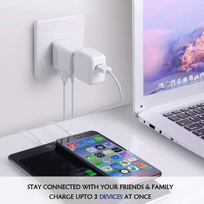 Ceptics Italy, Chile, Uruguay Travel Adapter Plug with Dual USB - USA Input - Type L - Ultra Compact - Perfect for Cell Phones, Laptop, Camera Chargers, iWatch, iPad, iPhone and More (CTU-12A)