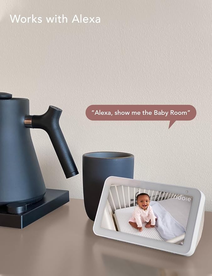 Nooie Baby Monitor with Camera 2 Pack, WiFi Baby Monitor Camera,360-degree 2K, Smart Baby Camera with Motion Tracking, Night Vision,Two Way Audio&Sound Detection,Works with Alexa, SD Card and Cloud