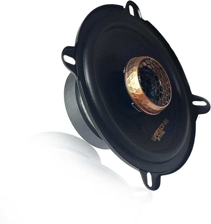 Warzone 2X WZ52PTi 5-Inch Super Coaxial Speaker Pair, 4 Ohm, 380W Max, 100W RMS, 90dB Sensitivity, Ferrite Woofer & PEI Dome Tweeter for Pro Car Audio