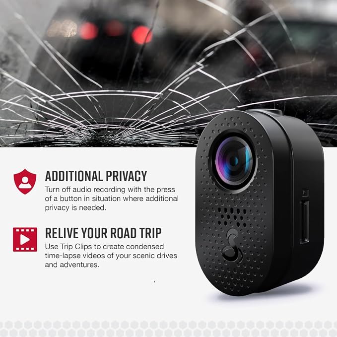 Cobra SC 120 Dash Cam + Cobra 2.5A Micro USB Adapter Hardwire Kit