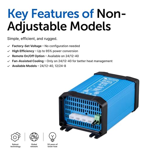 Victron Energy Orion 24/12-Volt 25 amp DC-DC Converter | Non-isolated, High power