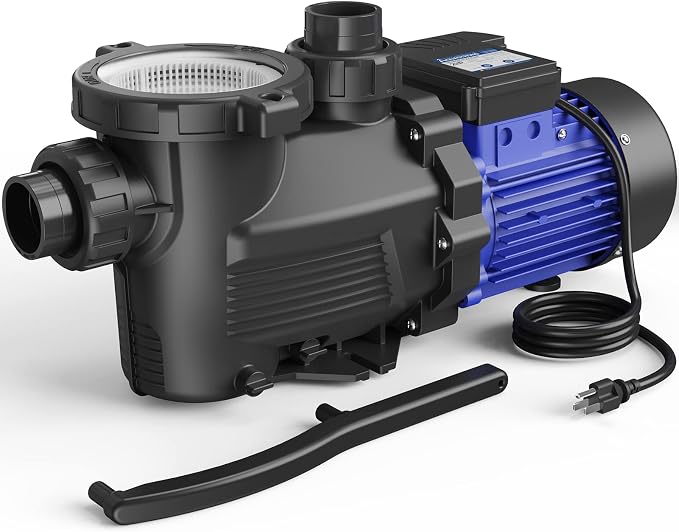 AQUASTRONG In/Above Ground Pool Pump, 2HP, Durable Construction with Certified Safety