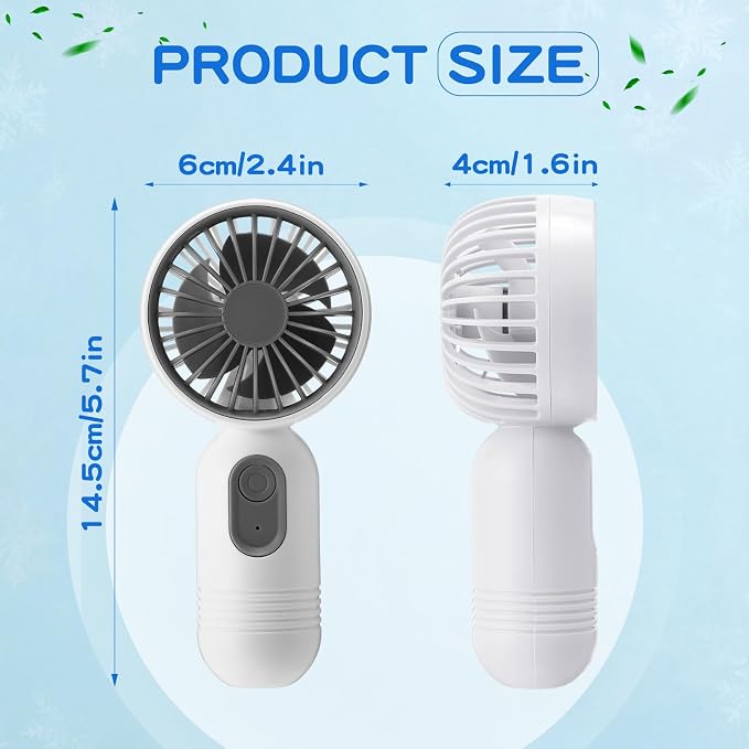 Rossesay 96 Pcs Mini Portable Fan Bulk Cute Handheld Lightweight Small Little Personal Hand Eyelash Fan 3 Speeds USB Rechargeable for Women Men Indoor Outdoor Makeup Travel (White)