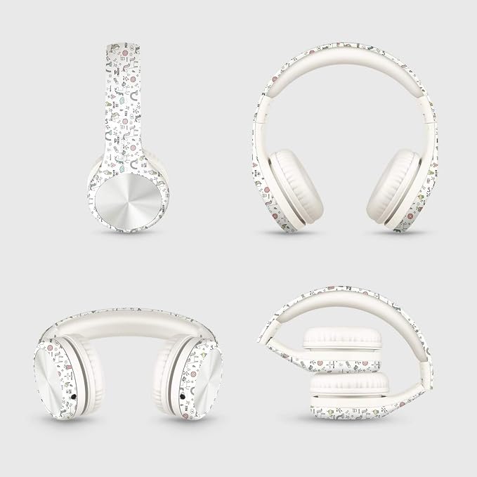 LilGadgets Connect+ Pro Wired Kids Headphones for School with Microphone, Volume Limiting Over-Ear Headset with Cord, SharePort Technology & SoftTouch Padding, Unicorn