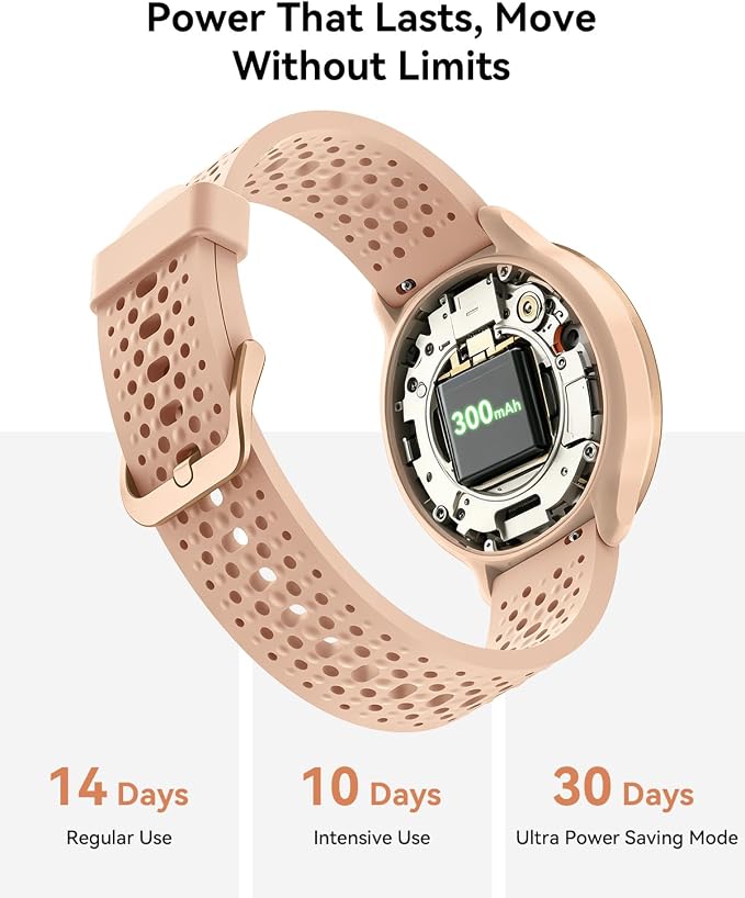 Quican Smart Watch for Women & Men, Compatible with iPhone & Android | Fitness Tracker with Bluetooth Calling, AMOLED Display, Heart Rate & Sleep Tracking, 2 Bands, Perfect Smart Gift