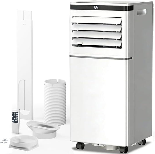Portable Air Conditioner, 10000 BTU, Cools Up to 450 Sq Ft, Remote Control, 2 Fan Speeds, 24 Hour Timer, Quiet Operation & Fan Mode, Portable AC for Bedroom, Office, Home & Dorm