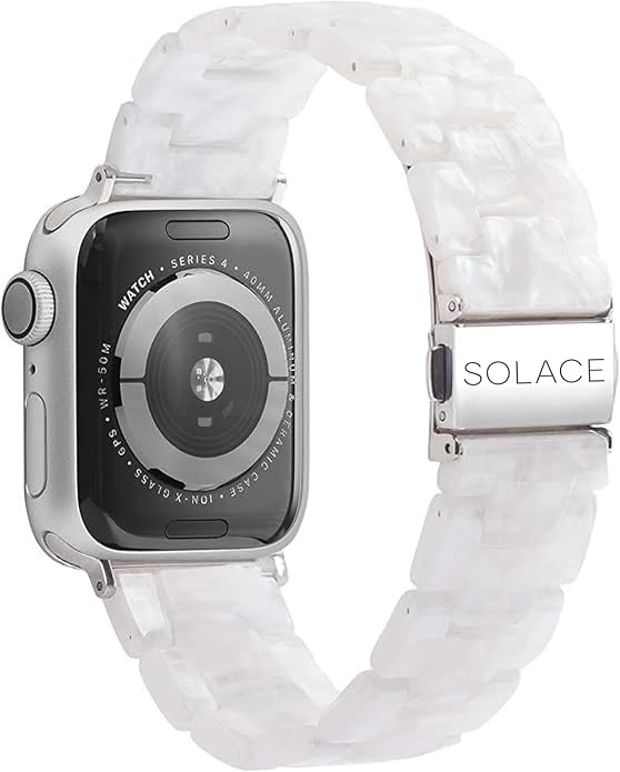 Solace Bands Lightweight Perma Watch Band - Universal Fit for Apple Watch Bands for Women & Men, iWatch Bands for 38mm 40mm 41mm 42mm 44mm 45mm 49mm Ultra, SE, Series 11 10 9 8 7 6 5-1 (Matte Solid)