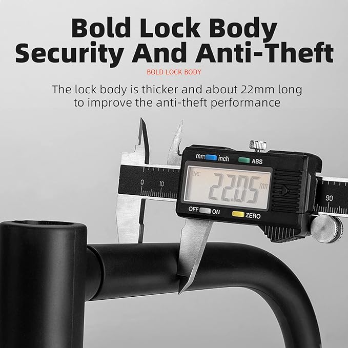 ROCKBROS U Lock Bike U Lock with Cable Heavy Duty Anti Theft Bike Lock U-Lock 4 ft Cable Mounting Bracket for Bikes eBikes Motorcycles Scooters