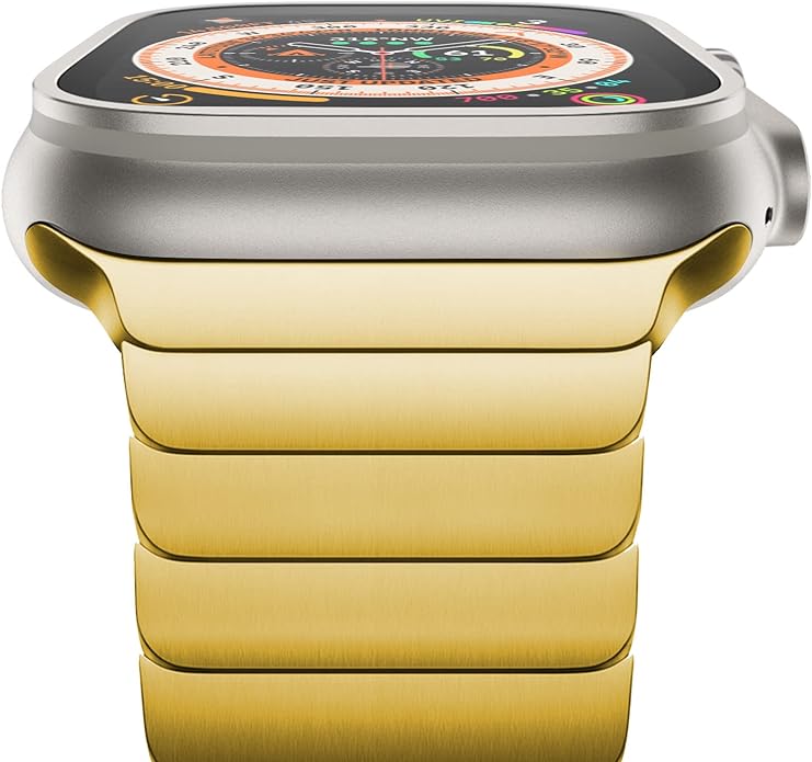 NewWays Titanium & Stainless Steel Link Bracelet for Apple Watch Band Ultra 3 2 1 Band 49mm Series11 10 46mm 42mm 45mm 44mm 41mm 40mm 38mm Series 3-11