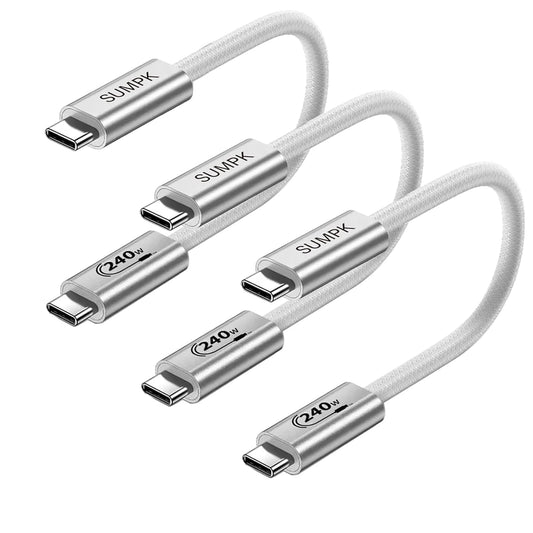 240W USB C Cable 1FT, Short USB C Cable Fast Charging Cord Compatible with 16/16 Pro/16 Plus/16 Pro Max, Samsung Galaxy S23 S22 S21 S20 Note 20, Pixel