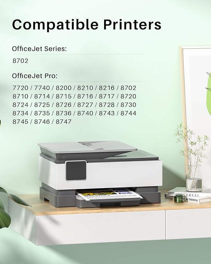 952XL Ink Cartridges Combo Pack Replacement Compatible for HP 952XL 952 XL Ink Cartridges Work for HP Officejet Pro 8710 7740 8715 8720 7720 8725 8702 8210 8730 8740 8216 Printers(4 Packs, B/C/M/Y)