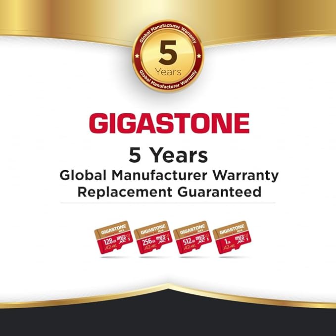 【5-Years Data Recovery】 GIGASTONE 512GB Micro SD Card with USB 3.2 Type C Card Reader, 4K Camera Pro MAX, Speed Up to 170MB/s Compatible with Gopro, DJI, Dash Cam, MicroSDXC UHS-I A2 V30 U3