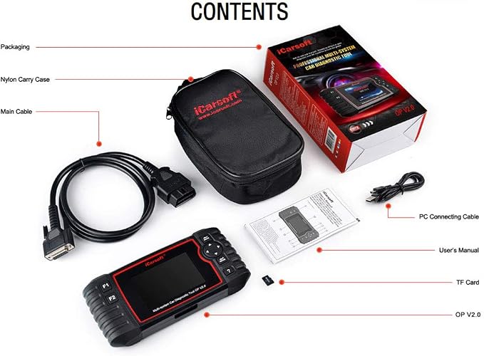 Auto Diagnostic Scan Tool iCarsoft OP V2.0 for OPEL/Vauxhall +Oil Reset +EPB+SAS+ETCS