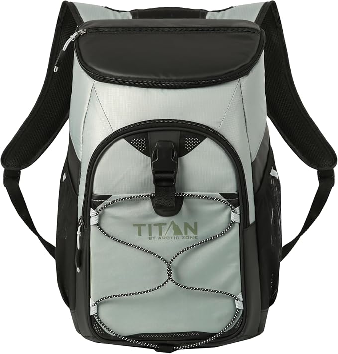 Titan by Arctic Zone Backpack Cooler, Insulated Soft Sided Bag with Leak Proof Lining and Padded Straps, for Lunch, Picnic, and Travel, 24 Can Capacity