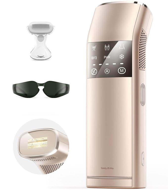 IPL Laser Hair Removal for Women and Men, 27J Quad-Pulse Mode for Ingrown & Coarse Hair, Dual Lights 100W, 35°F Ice-Cooling Painless Permanent Hair Removal for Sensitive Skin, Bikini, Face, Body