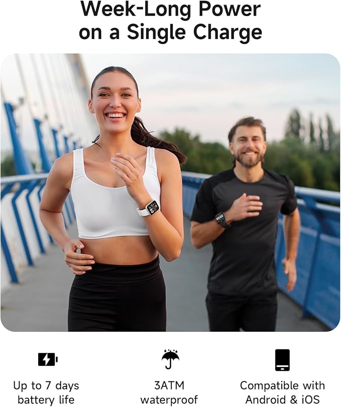 Woneligo Smart Watch for Women, Answer/Make Calls, Alexa Built-in, 1.85" Touch Screen Fitness Tracker for Android & iPhone, Heart Rate/Sleep/SpO2 Monitor Smartwatch, Waterproof (White)