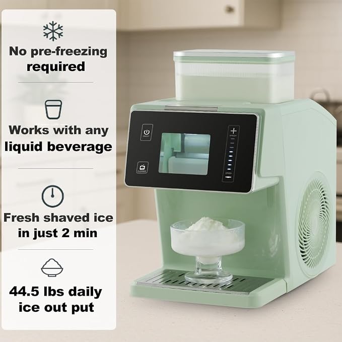 Shaved ice machine, Ice Maker, 2-in-1, Snow Cone Machine, Slushy Machine for Home