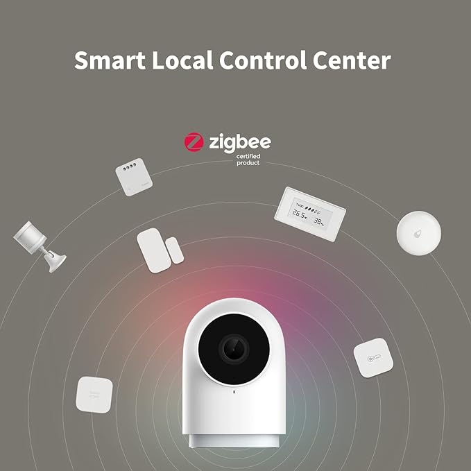 Aqara Security Camera Hub Indoor G2H Pro, 1080p HD HomeKit Secure Video Indoor Camera, Night Vision, Two-Way Audio, Zigbee Hub, Plug-in Cam Works with Alexa, Homekit, Compatible with Google Assistant | WiFi Camera for Baby & Pet, HomeKit Secure Video, ...