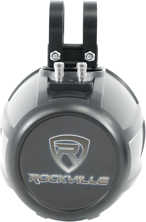 Rockville UT525B Pair 5.25" Black IPX6 Marine UTV Roll Bar Speakers | 70W RMS, 280W Peak per Pair, 4 Ohm, True Coaxial Design, 360° Swivel Brackets, Fits 1.5"-2" Bars, Wakeboard Towers