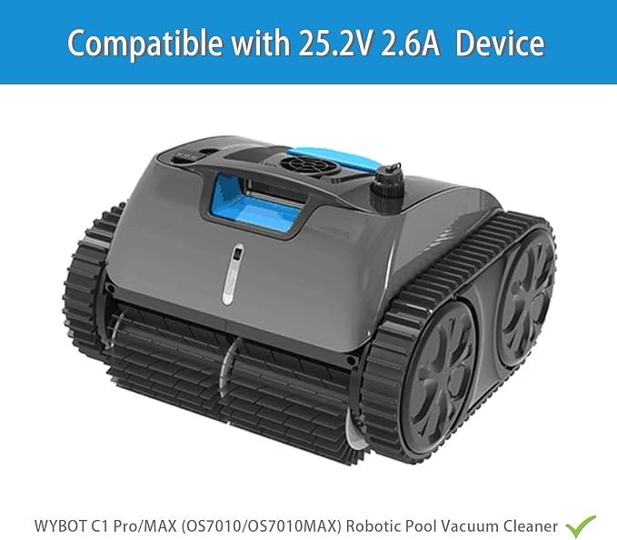 25.2V 2.6A Charger AC Adapter GM65-252260-D for WYBOT C1 Pro C1 MAX Robotic Pool Vacuum Cleaner
