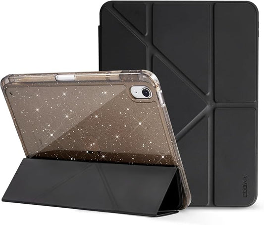 CoBak Case for iPad (A16) 11th Generation 11 Inch 2025, iPad 10th Generation 10.9 Inch 2022 - Protective Cover with Multi-Angle Includes Portrait Stand, Pencil Holder and Auto Wake/Sleep, Black