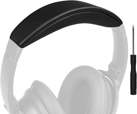 SOULWIT Headband Cover for Bose QuietComfort 45 (QC45)/QuietComfort SE (QC SE)/Quiet Comfort Wireless Headphones, Replacement Headstrap Pad Repair Part - Black