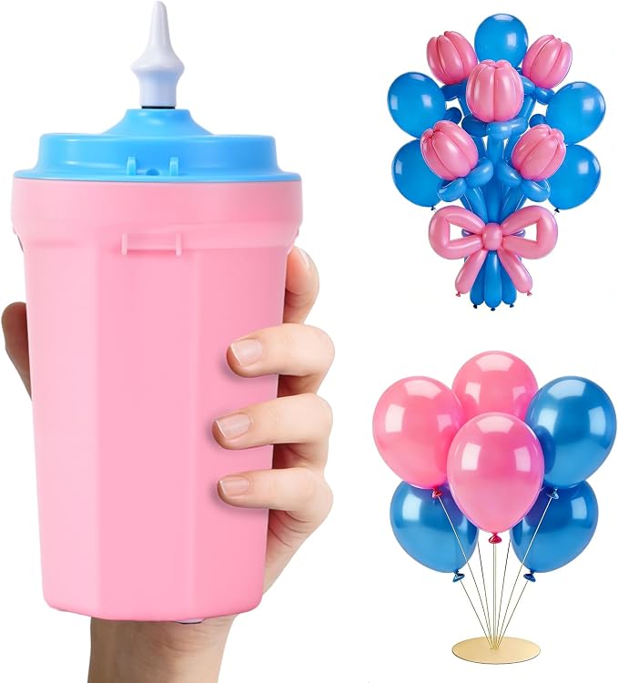 Portable Balloon Pump Electric, Rechargeable Cordless Balloon Pump Inflator for All Balloons, Latex 260q Foil Mylar Balloon Inflation, Quick-Fill Inflator& Deflator for Inflatables