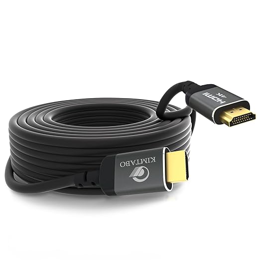 25 ft HDMI Cable 4K, High Speed Long HDMI Cables Support 4K 30Hz 2K 1080p 3D ARC, Gold plated Connectors Soft HDMI Cord for Smart HD Fire TV Monitor Projector Soundbar Laptop PS3/4 XBOX (7.62m)