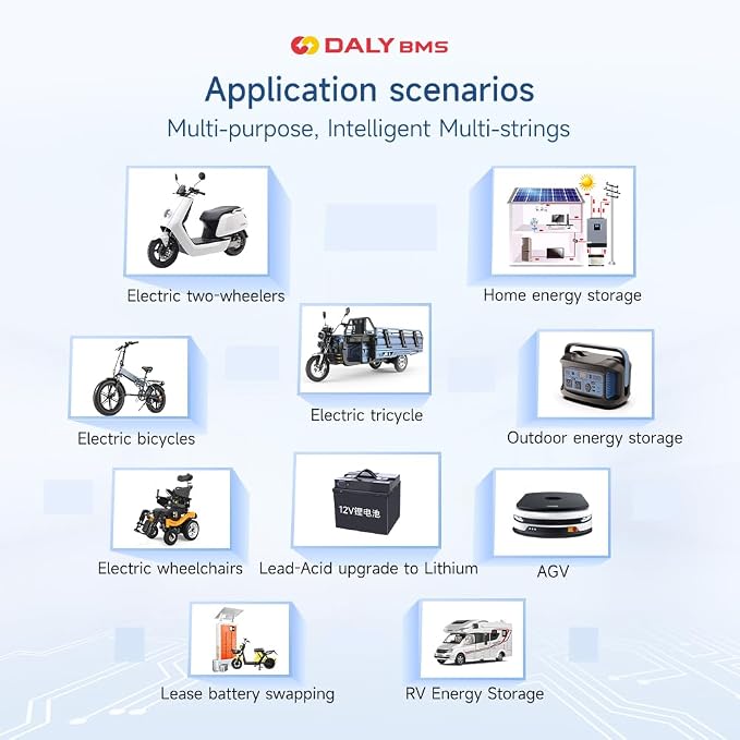 DALY Smart Active Balance BMS 500A 24V-84V 8S-24S Built-in Bluetooth with RS485 CAN PCB Battery Protection Board for Li-ion LifePO4 LTO Battery Pack