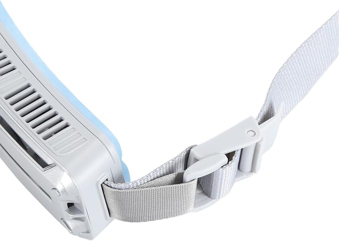 flexman Portable Waist Fan, ABS Wearable Waist Fan, Three Air Speeds 8000 mAh Battery Operated Wearable Personal Fan, Rechargeable Belt Fan (Silver Gray)