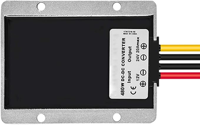 Waterproof DC/DC Converter 12V Step Up to 24V, Boost Converter 20A 480W Voltage Regulator, Power Adapter Voltage Booster,Power Supply Module Boost Transformer for Car Truck Vehicle Boat
