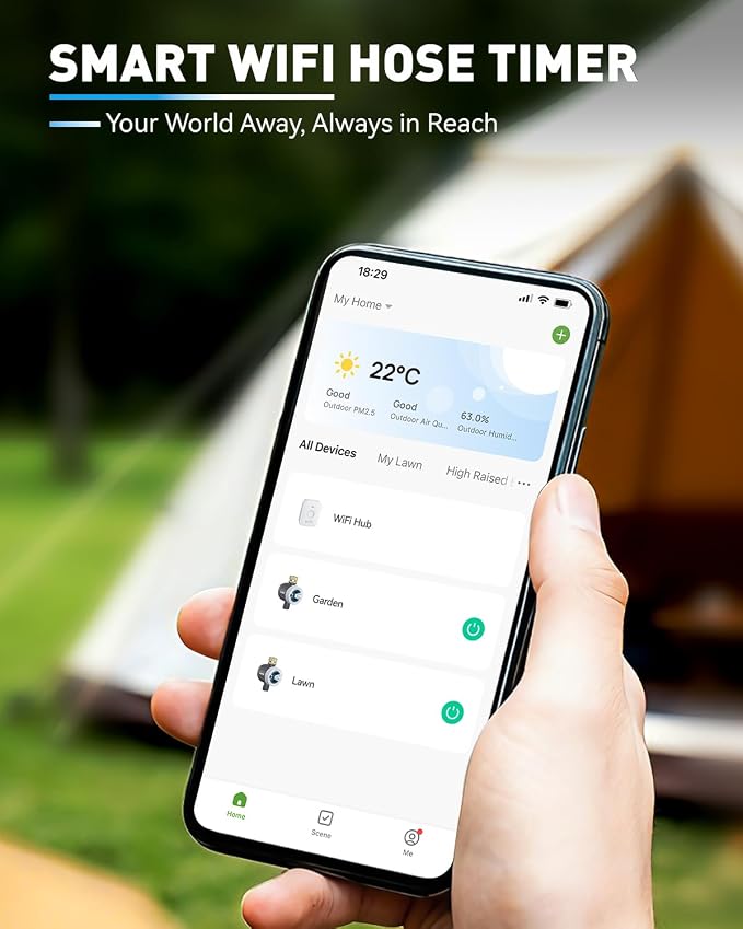 RAINPOINT WiFi Water Timer, Sprinkler Timer for Garden Hose with 2 WiFi Hubs