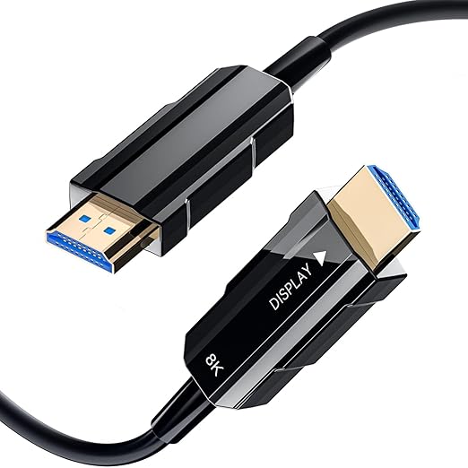 8K HDMI 2.1 Cable 100ft, Long Fiber Optic HDMI Cable, Ultra High Speed Thin HDMI Cord, 48Gbps, 8K@60Hz 4K@120Hz, Dynamic HDR, Dolby, HDCP 2.2&2.3, 3D, for HDTV Monitor Game Laptop Home Theatre