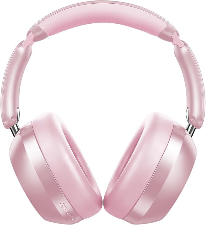 Wentronic Y04 Wireless Bluetooth Over-Ear Headphones – Immerse in Every Beat with Active Noise Cancelling & Hi-Res Sound, 48H Playtime, Soft Ear Cushion for All-Day Comfort, Pink