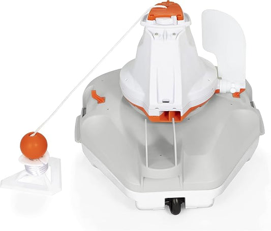 Bestway Flowclear AquaGlide Automatic Pool Cleaning Robot | Robotic Vacuum Cleaner Features Cordless, Rechargeable Battery | Designed for Flat-Bottom Above Ground and Inground Swimming Pools
