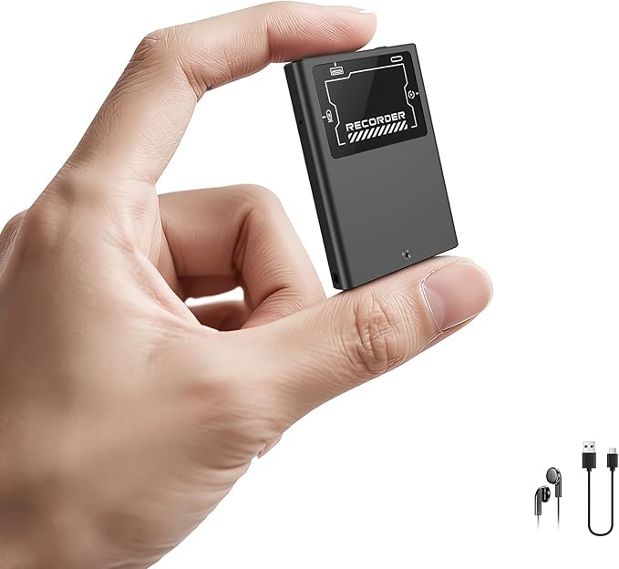72GB Magnetic Voice Activated Recording Device - BUKUCCETA (9800 Hour) Digital Voice Recorder with AI Noise Reduction, Portable Audio Recorder for Lectures, Meetings, and Interviews