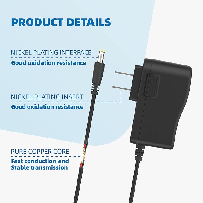 10 Pcs PS5V2000US Power Supply 5V AC/DC Adapter Compatible with Yealink T29G, T46S, T48S, T52S, T54S, T56A, T58V, T58A, MP56, T46G, for Yealink Phone Power Cord Yealink Power Adapter
