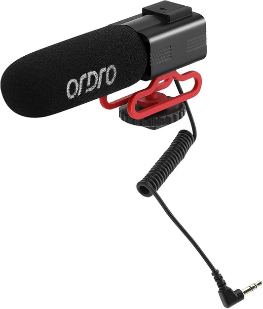 ORDRO CM550 On-Camera Camcorder Microphone (for Vlogging, YouTube, Live Streaming, DSLR Nikon/Canon DV Sound Recording)-Black