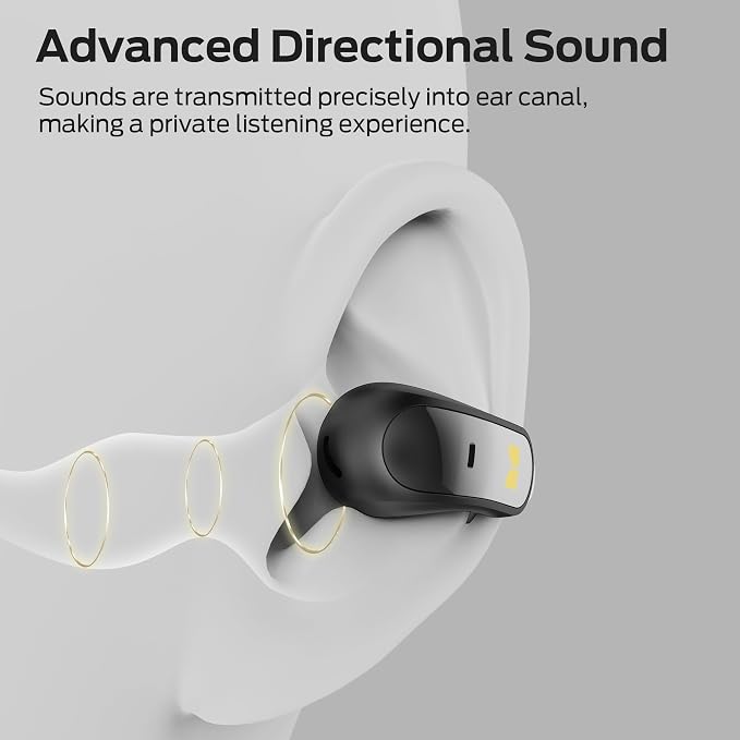 Monster AC228 Open Ear Headphones, 24-Hour Battery Life, IPX5 Water Resistant, Bluetooth 6.0, All-Day Comfort Fit, Wireless Clip on Earbuds Running & Cycling