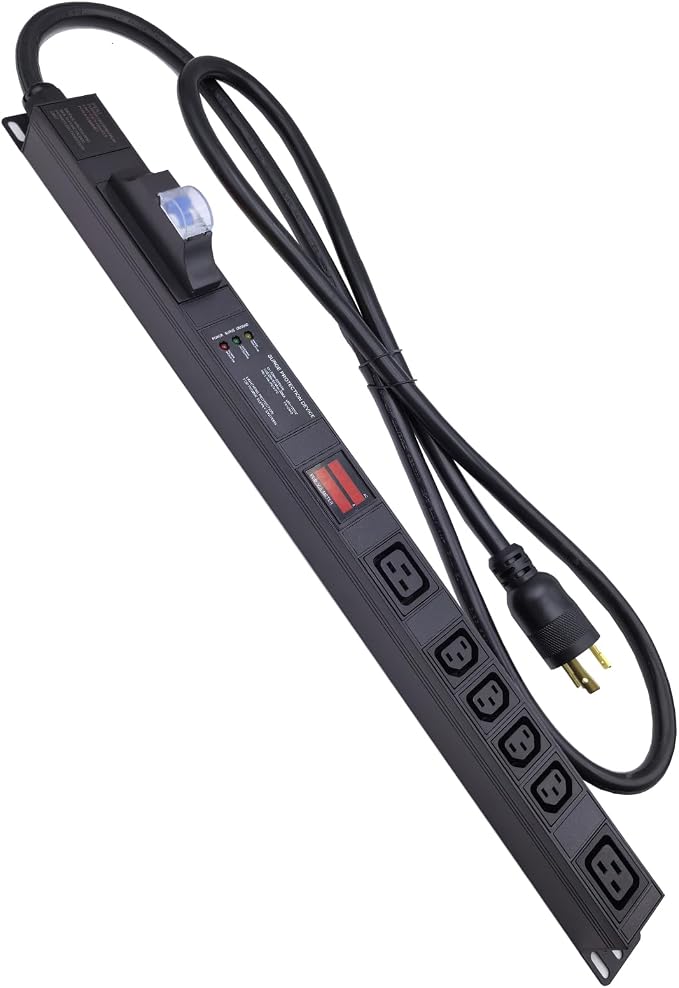 Meter SPD Function with L6-30p Plug C13 30A 240V 6 Way PDU for Internet Data Centre (pc)