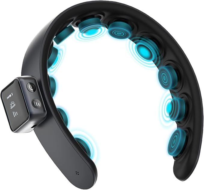 Hands-Free Master Massage H1 Fashion Hairband Head Massager - Slim & Lightweight, 11 Vibrating Heads, 5 Modes, 3 Intensities from Gentle Fingers to Acupressure (Deluxe, Misty Gray)