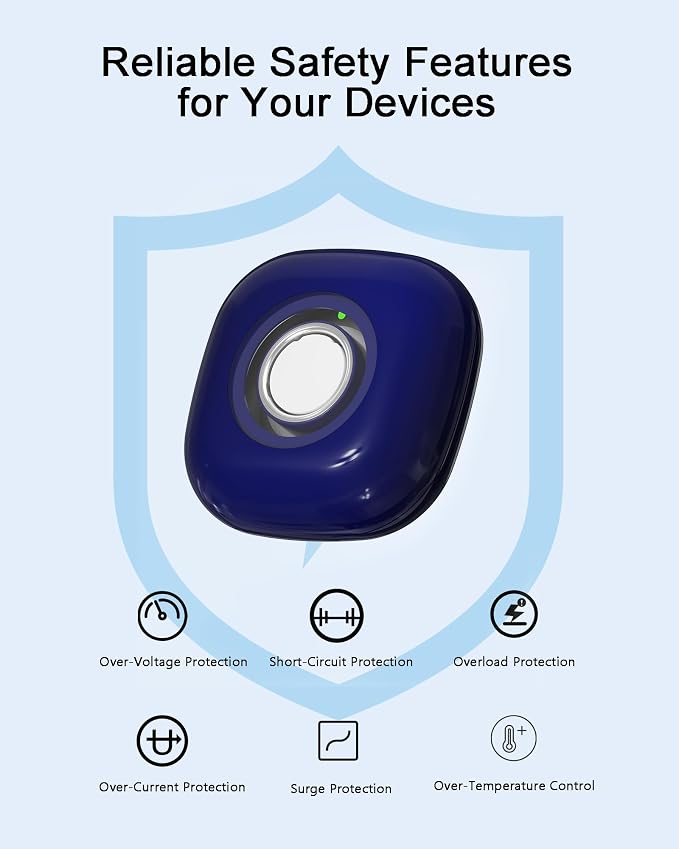 Portable Charging Case Compatible with Oura Ring 4 Charger, Fits All-Sized Ring Gen 4, Up to 10 Ring Charges,Blue (Official Charger NOT Included)