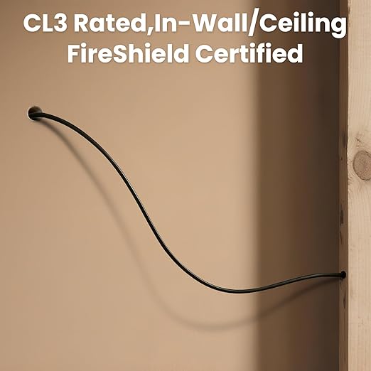 14 Gague Outdoor Speaker Wire 100 Feet - 2 Conductor Direct Burial Speaker Cables CL3 CL2 Rated, UV Resistant CCA Cable for Garden, Patio, Pool Audio Systems