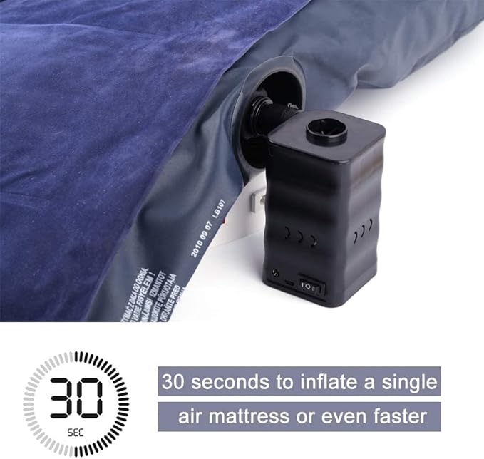 Woowind AP6 6000 mAh Air Pump for Inflatables Pool Pump 12V Air Mattress Pump Battery Powered Portable Air Pump with Car Adapter for Pool Floats, Swimming Rings, Air Bed, Air Sofa