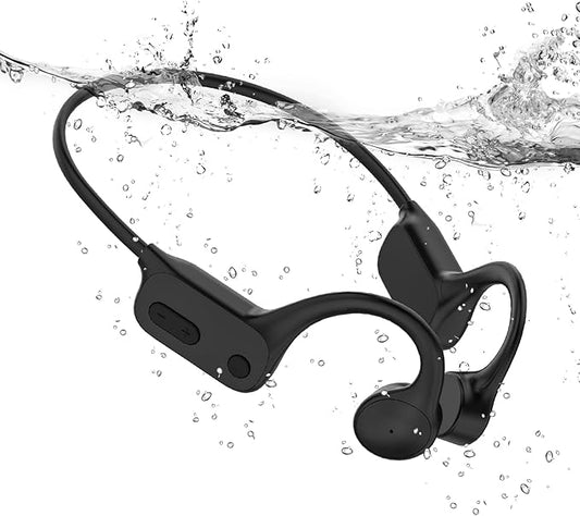 Tayogo Swimming Headphones, Bone Conduction Open-Ear Headphones for Swimming, 32GB MP3 Player & Bluetooth 5.4, Underwater Swimming Headphones, Earbuds Underwater for Running Cycling Workout