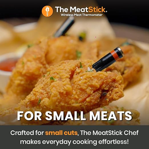 MeatStick Chef X Bundle [2-Probe/650ft Range] | Quad Sensors Smart Wireless Meat Thermometer with Bluetooth | for Grilling, BBQ, Air Fryer, Deep Frying, Oven, Sous Vide, Rotisserie