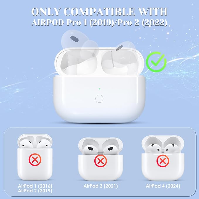 JKV Wireless Charging Replacement for AirPod Pro 1st 2st Charging Case with USB C Port, Only Compatible with AirPod Pro 2 Charging Case with Bluetooth Pairing Sync Button, no Airpod